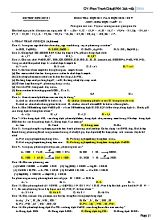 Kiểm tra học kì I năm học 2016 - 2017 môn Hóa học khối 11